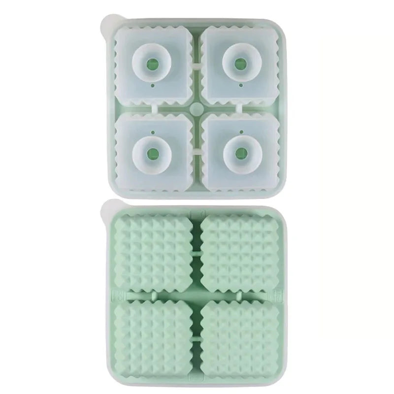 Silicone Ice Ball Mold with Lid | Round Ice Cube Tray – KEMORELA Ice Ball Mold Axl Square-Green