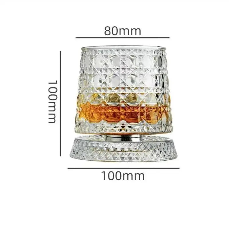Tumbler Rotating Wine Glass – Non-Spill Swivel Whiskey Cup Swivel Drinkware Axl