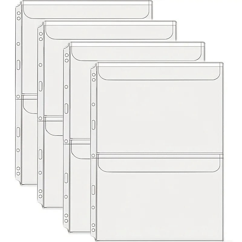 10-Pack A4 Folder Pockets – No-Zip Cash Envelopes & Budget Binder Folder Pocket Set Axl