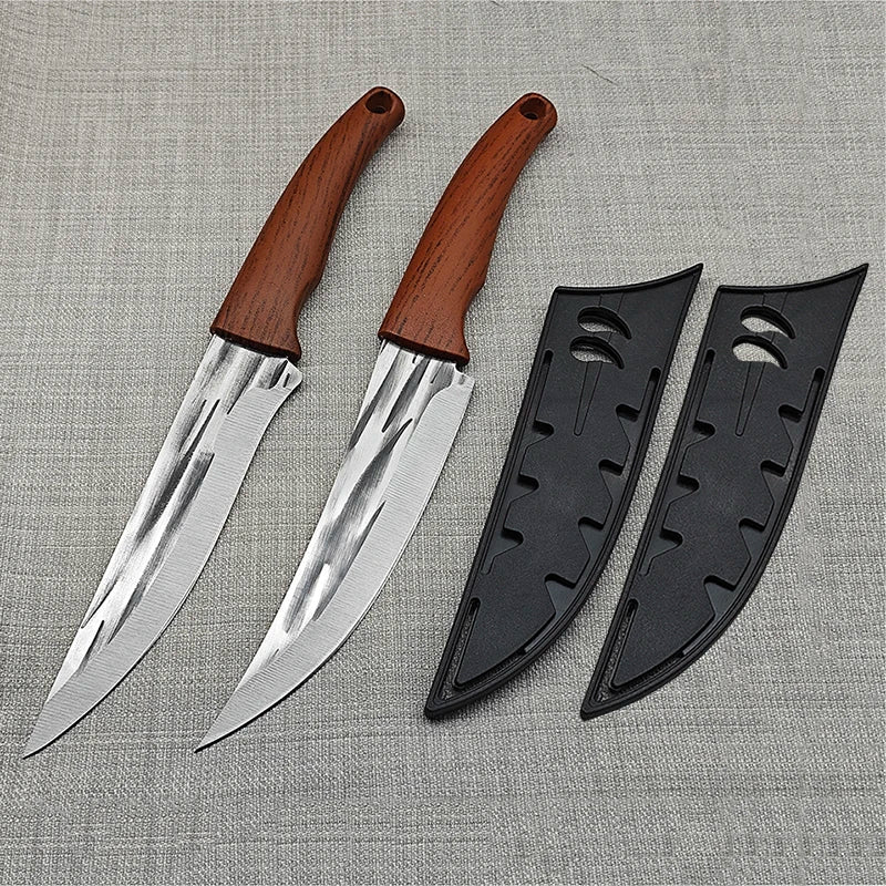 Stainless Steel Boning Knife with Sheath – Meat, Fish & BBQ Boning Knife Axl Knife AB 2pcs