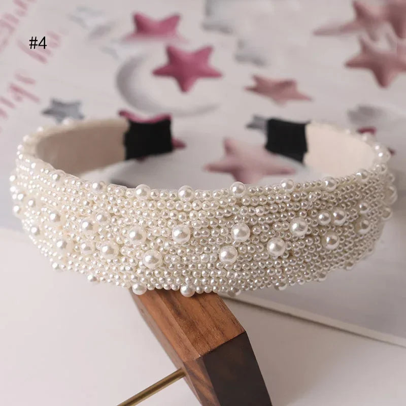 Retro Pearl Headbands for Women – Elegant Hair Accessories Pearl Hair Headband Axl 4