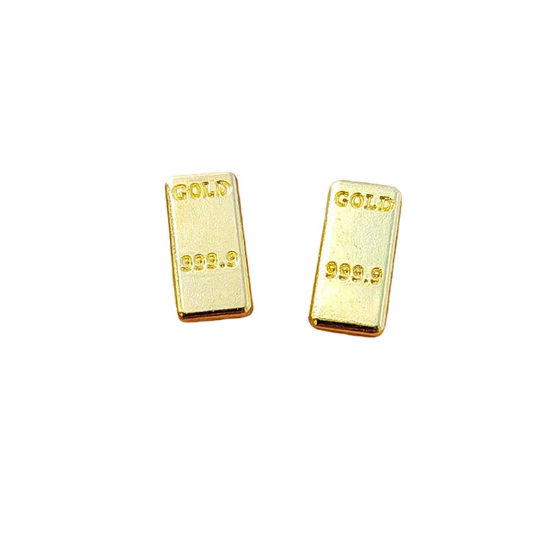 50 Pc Miniature Gold Bar Set – Dollhouse Decor & Pretend Play Dollhouse Miniatures Axl