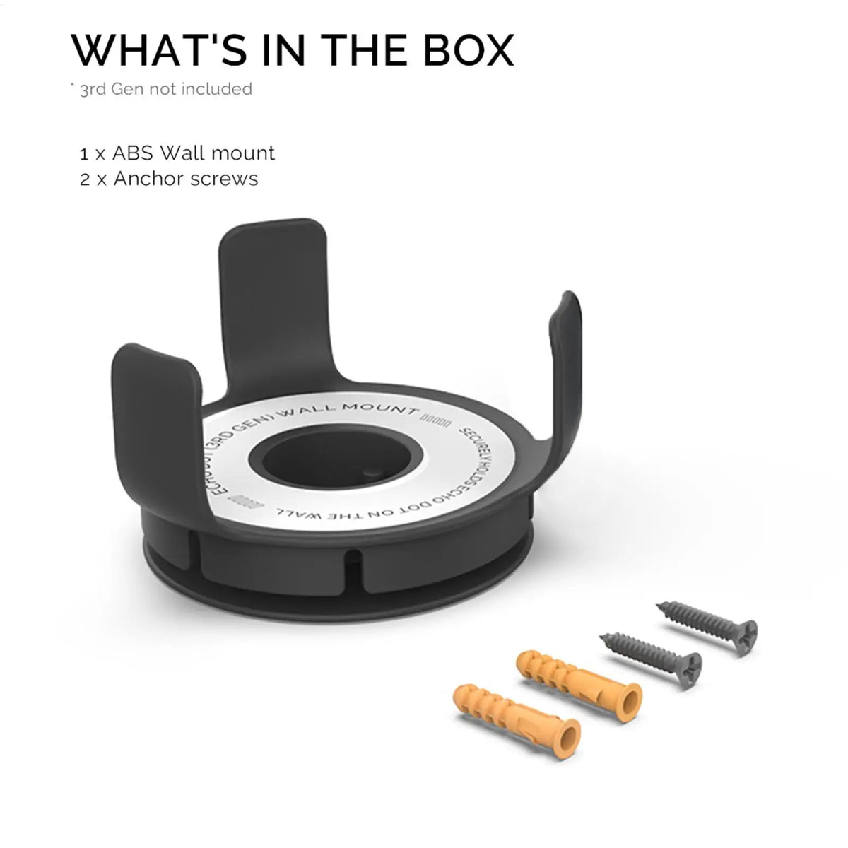 Echo Dot 3rd Gen Wall Mount Holder with Cable Management Speaker Wall Mount Axl