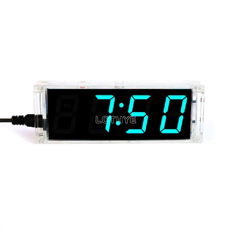 DIY Multicolor Digital Tube Clock Kit – 51 Microcontroller DIY Electronics Kit Axl Blue