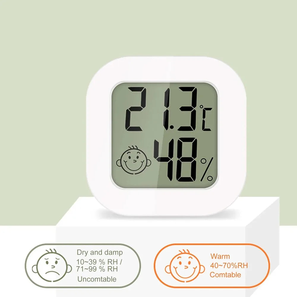 Digital Thermometer Hygrometer – LCD Indoor Temp & Humidity Meter Thermometer Hygrometer Axl white