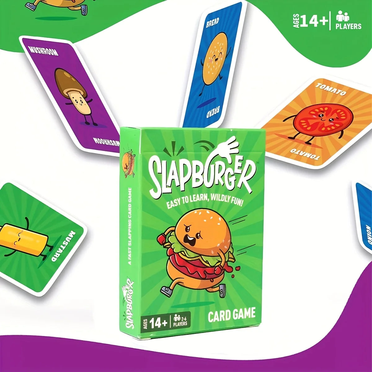 Slapburger Card Game – Fast Slap Strategy Party Game for 2-6 Party Card Game Axl 1 Set