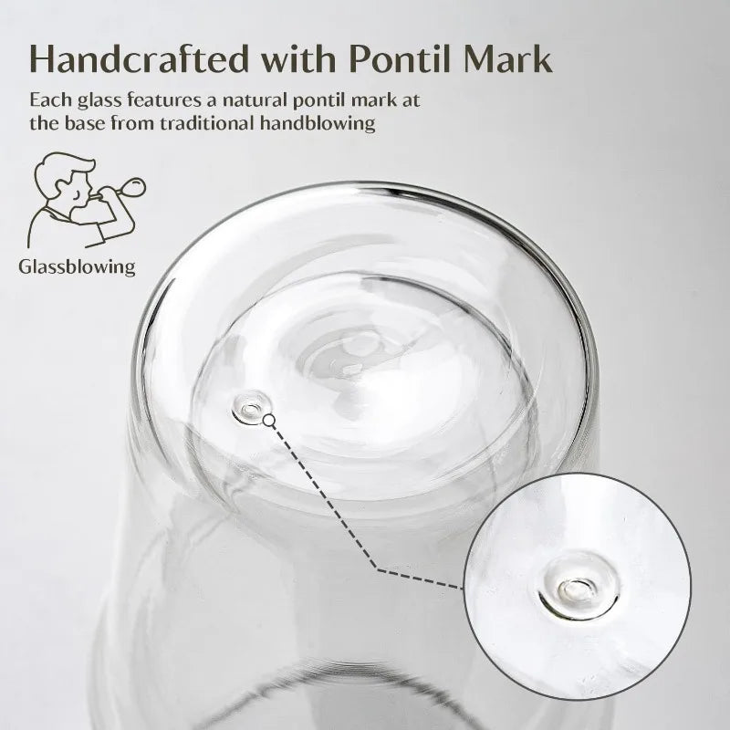 450ml Double Wall Borosilicate Glass Mug with Handle | 1-2 Pack Glass Mug Axl