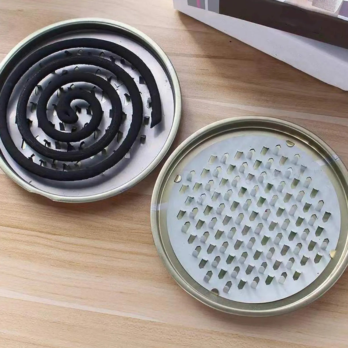 Portable Steel Mosquito Coil Holder with Cover | Camping Incense Coil Holder Axl