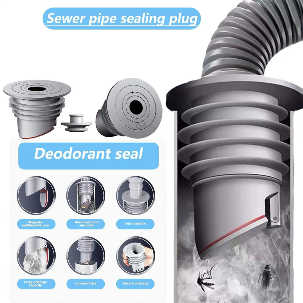Silicone Drain Seal Ring – Anti-Odor Sink & Floor Pipe Plug Drain Seal Plug Axl