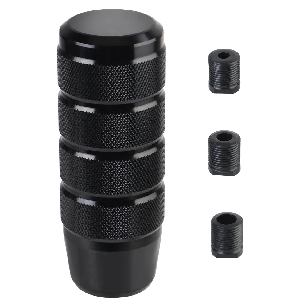 Universal Aluminum Knurled Gear Shift Knob 95MM Manual Gear Shift Knob Axl black