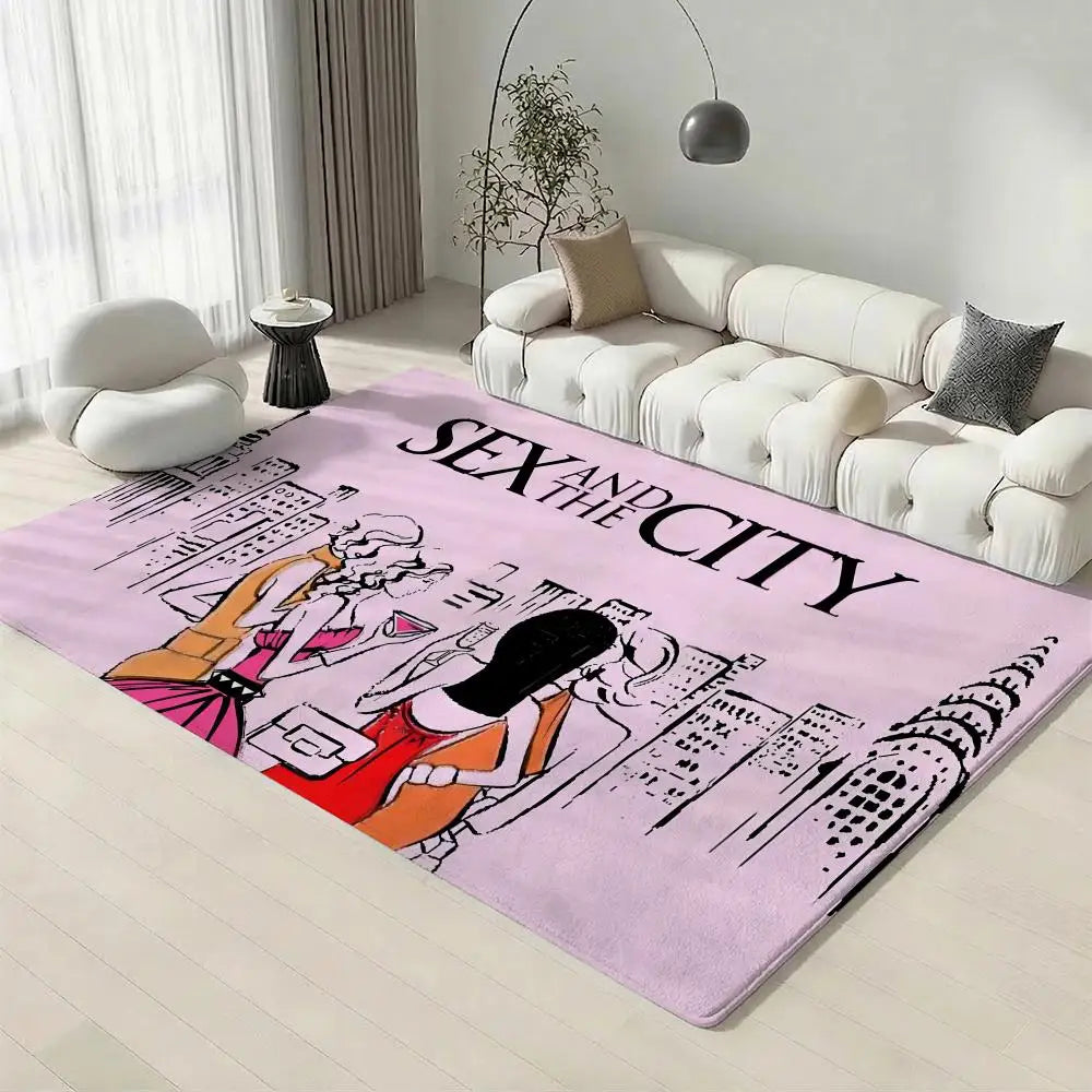 Sex and the City Flannel Floor Mat – Non-Slip Soft Indoor Rug Indoor Floor Mat Axl