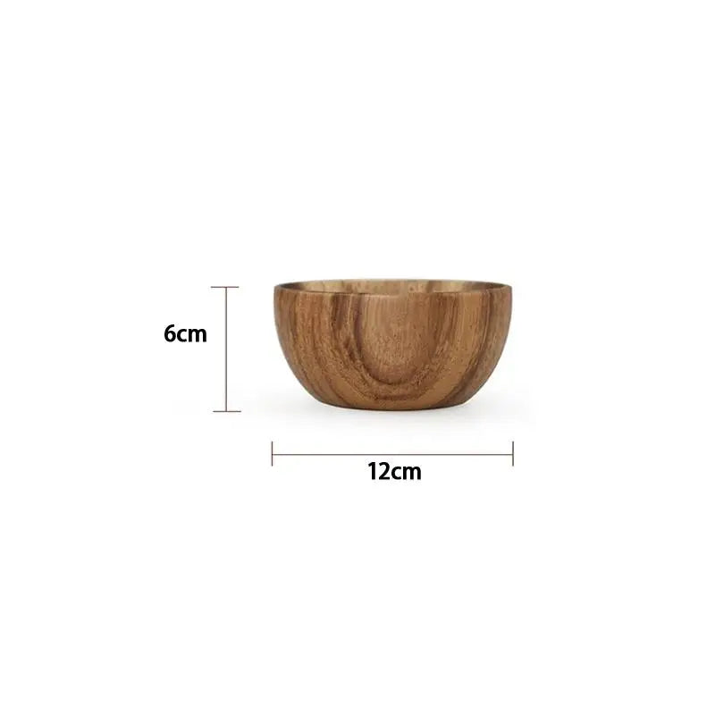 Large Wooden Salad Bowl – Kitchen Cutlery Organizer Wooden Salad Bowl Axl one size A5