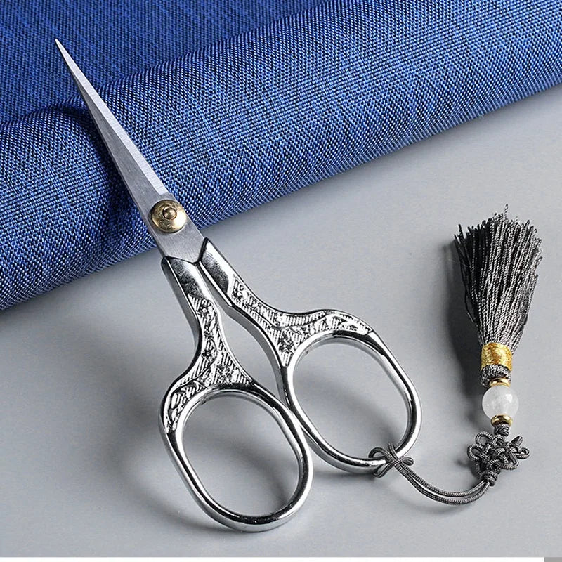 Vintage Stainless Steel Craft Scissors – Sewing & Embroidery Craft Scissors Axl Silver