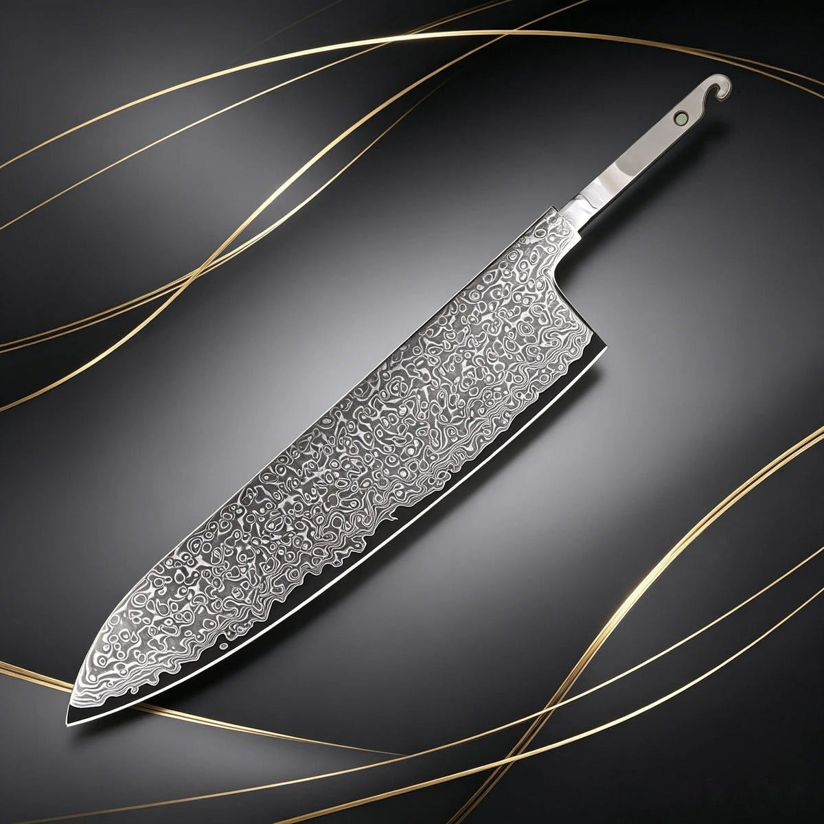 Damascus Steel Chef Knife Blade Set – No Handle, 1–5 Pcs Chef Knife Blade Axl Chef Blade