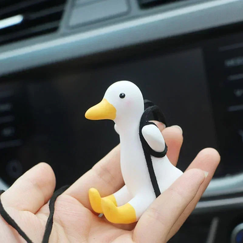 Swing Duck Car Mirror Pendant – Plaster Perfume Ornament Gift Car Mirror Ornament Axl