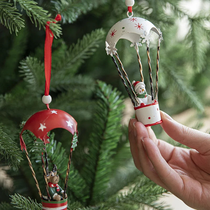 Christmas Hot Air Balloon Iron Ornament | Tree Pendant Christmas Tree Ornament Axl