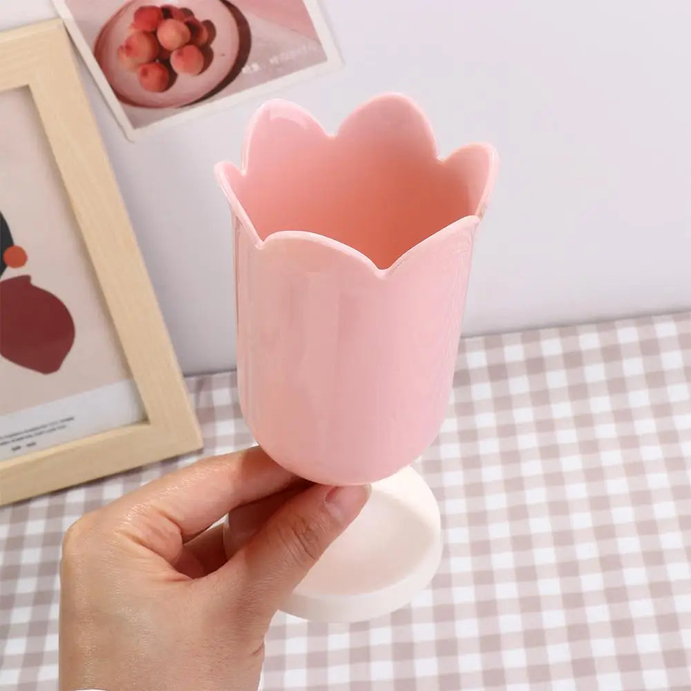 Tulip Pen Holder – Cute Desktop Organizer & Makeup Brush Pot Desktop Pen Holder Axl