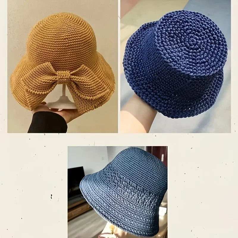 250g Flat Band Hollow Polyester Yarn – Crochet Hat & Cushion Crochet Craft Yarn Axl