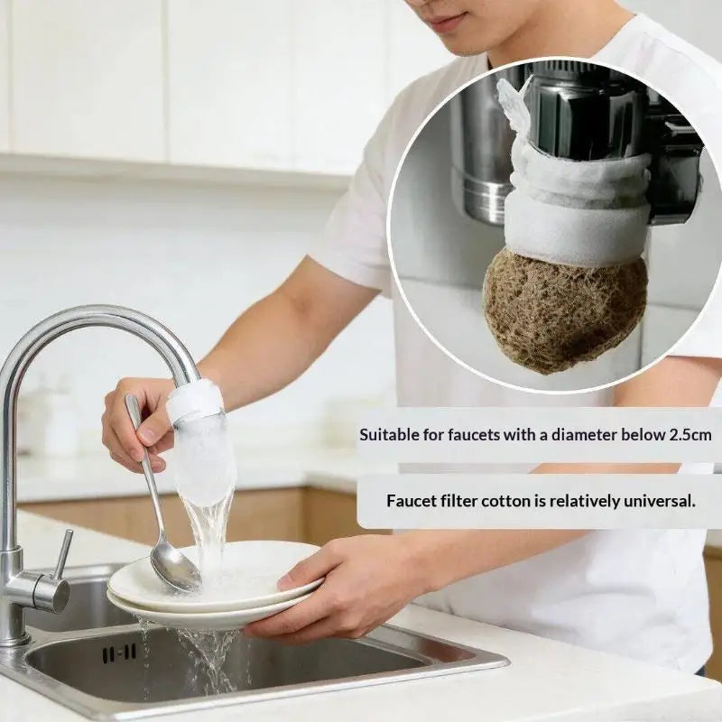 Faucet Filter Cotton Anti-Splash Tap Water Filter 20/50/100 PCS Faucet Filter Bag Axl