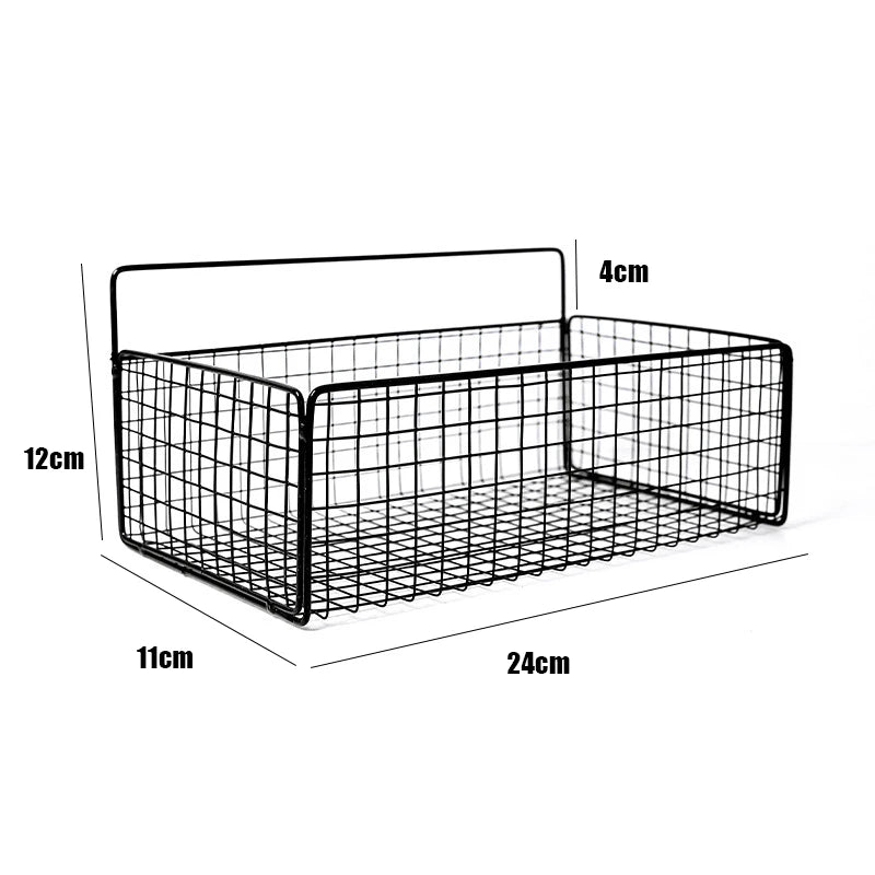 Wall-Mounted Storage Rack – No Drilling Metal Shelf Wall Storage Rack Axl Black shelf