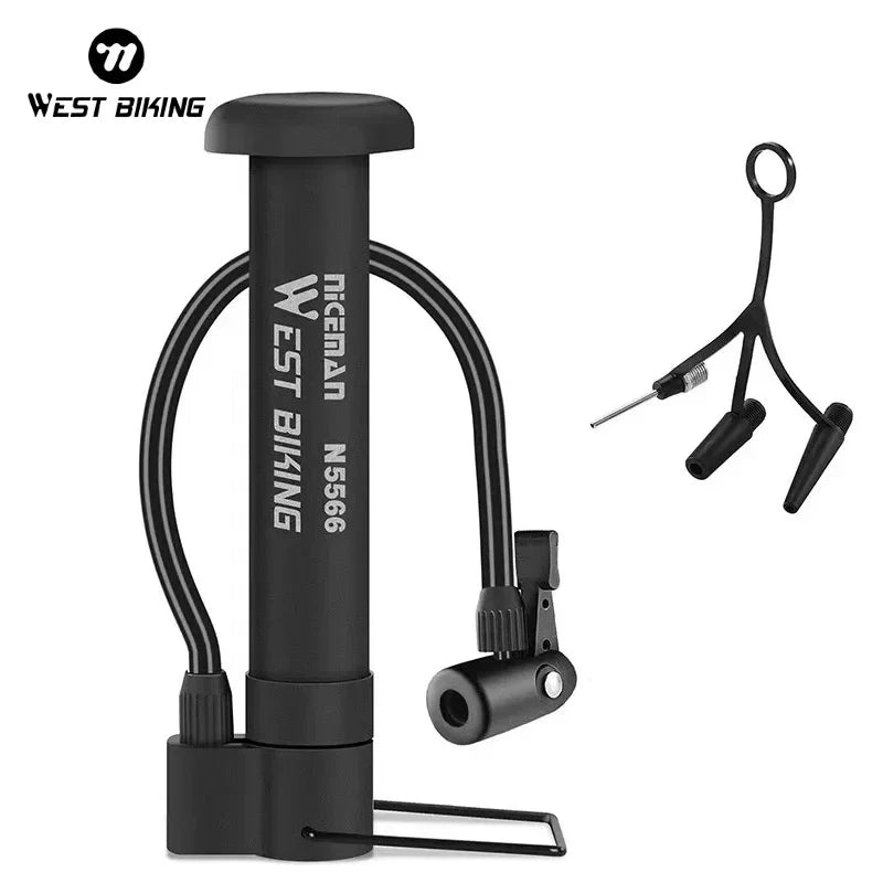 WEST BIKING 80 PSI Manual Bike Pump | Schrader Valve Floor Pump Manual Bike Pump Axl