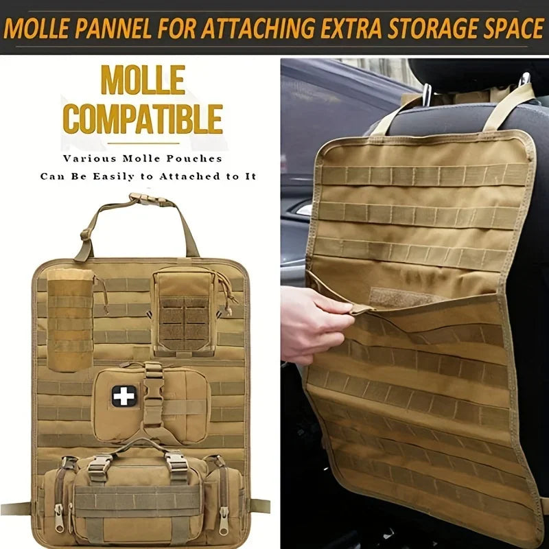 Tactical Car Seat Back Organizer Bag | Multi-Pocket Storage Car Seat Organizer Axl