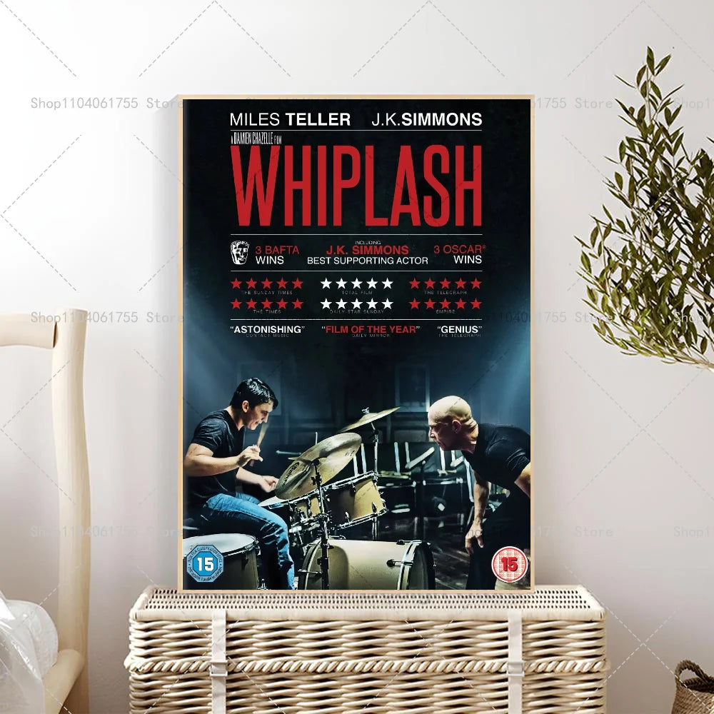 Whiplash Jazz Drummer Movie Poster – Self-Adhesive Wall Sticker Wall Art Poster Axl z1 50x70cm No Frame