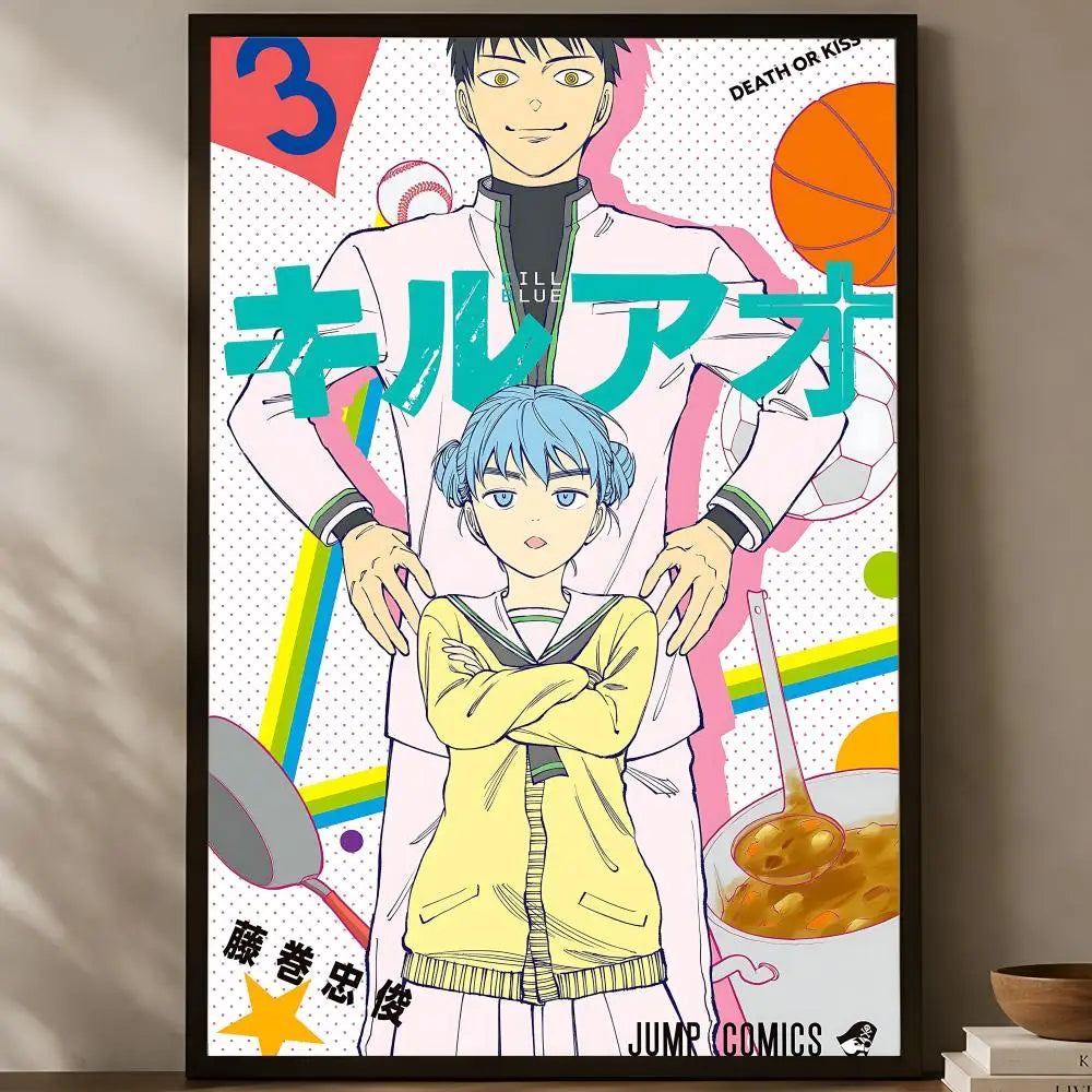 Anime Self-Stick HD Wall Art Poster – Waterproof Room Decor Wall Art Poster Axl White02 50X70cmNoframe