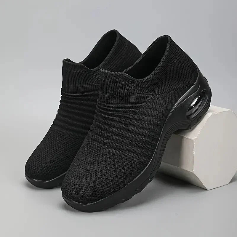 Women's Platform Knit Sneakers – Breathable Walking Shoes Platform Knit Sneakers Axl