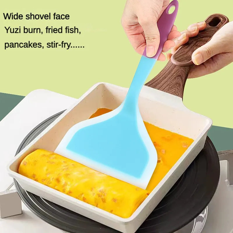 Tamagoyaki Silicone Spatula – Non-Stick Egg Pan Turner Silicone Spatula Axl