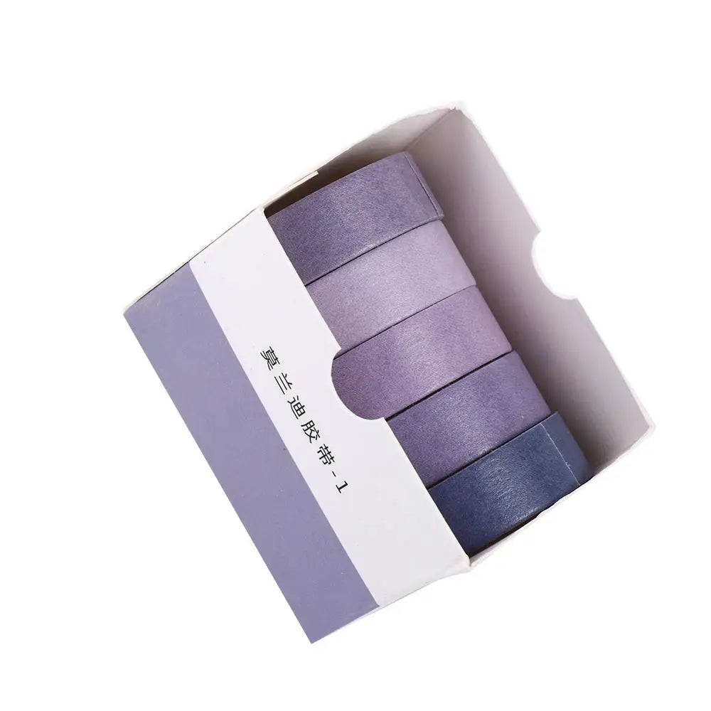 Solid Color Decorative Masking Tape Set – 5 Rolls Scrapbooking Decorative Masking Tape Axl 09
