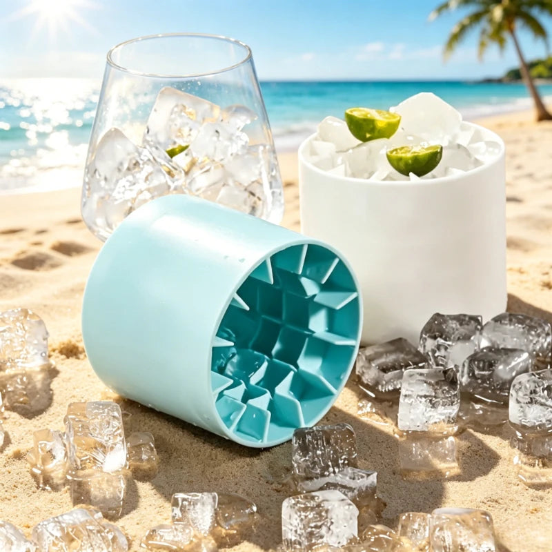 KEMORELA Silicone Round Ice Cube Mold – DIY Ice Maker Tool Silicone Ice Mold Axl