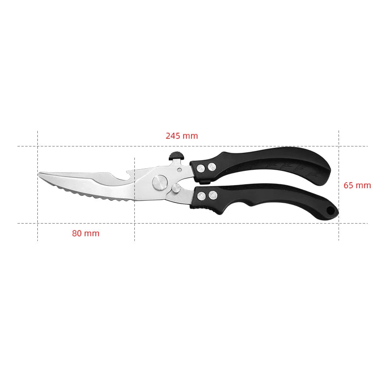 InLeung Heavy-Duty Kitchen Scissors – Sharp Stainless Steel Kitchen Scissors Axl B Kitchen Scissor