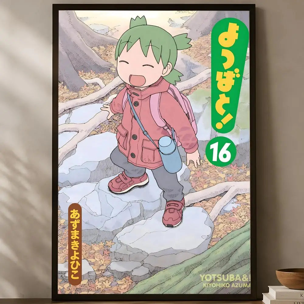 Yotsuba&! Manga Self-Stick Wall Poster – HD Waterproof Decor Wall Art Poster Axl