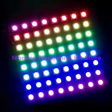 WS2812B 64 RGB LED Matrix Module 8×8 – Single Pin, 24-Bit LED Matrix Module Axl