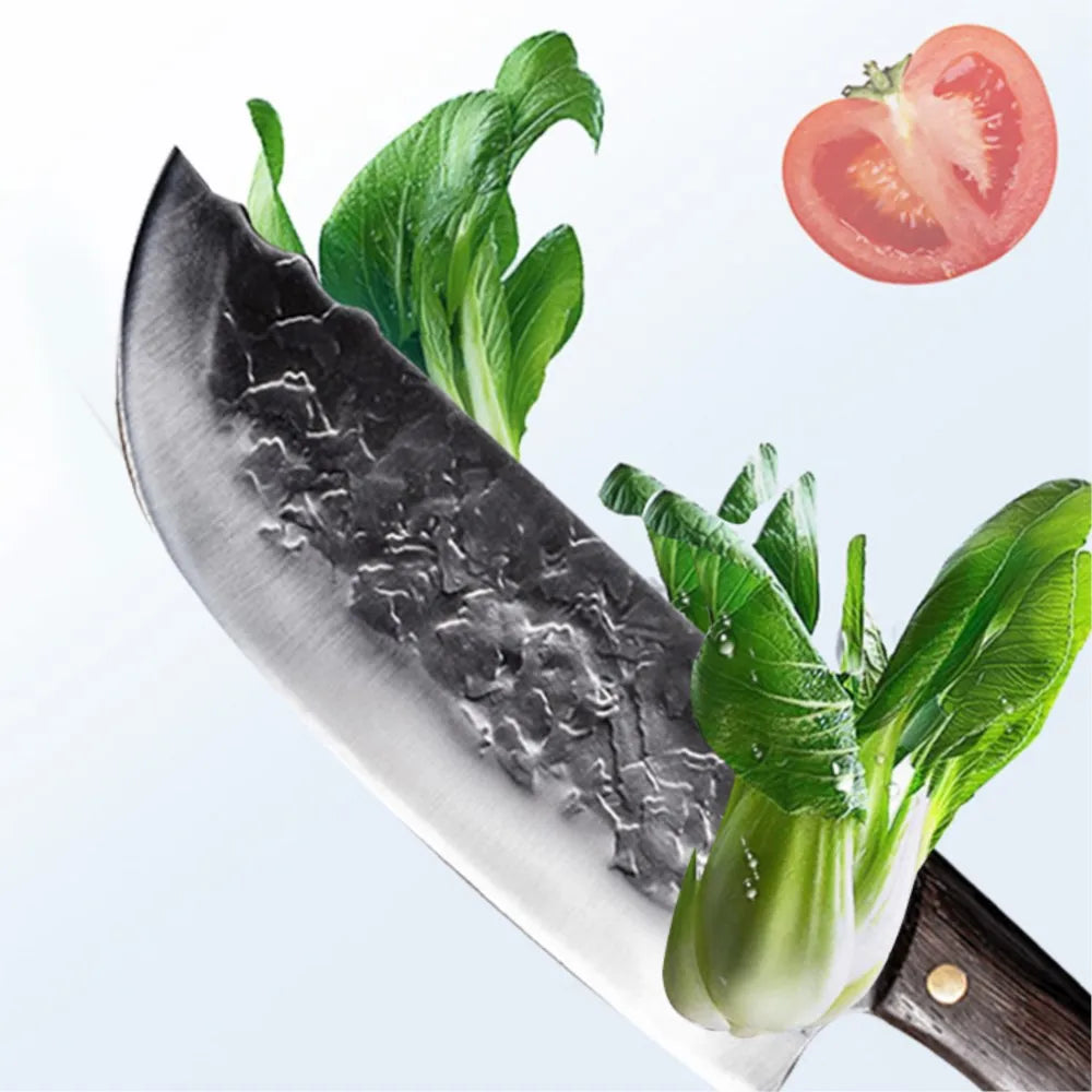 8-Inch Handmade Forged Chinese Chef Cleaver | 5Cr15 Steel Kitchen Cleaver Knife Axl
