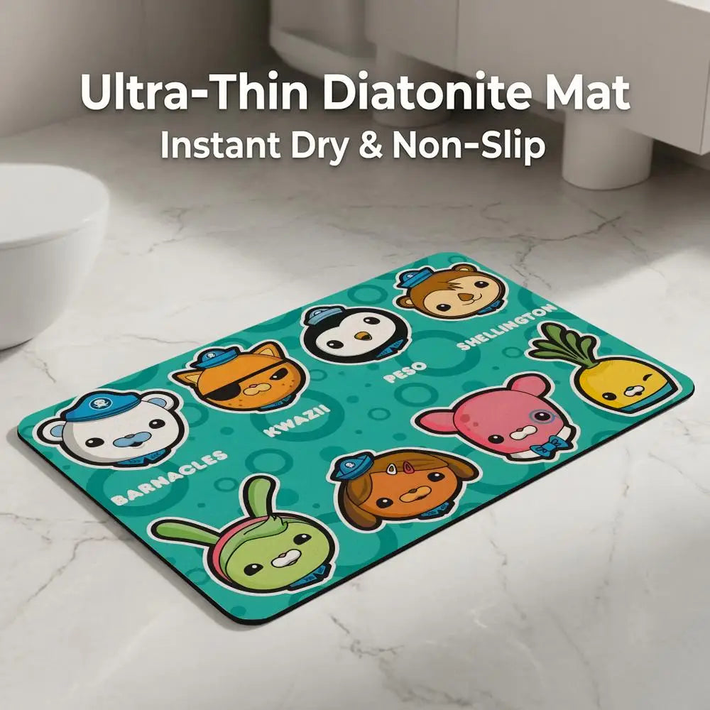 Octonauts Diatomite Bath Mat – Quick Dry & Non-Slip Diatomite Bath Mat Axl