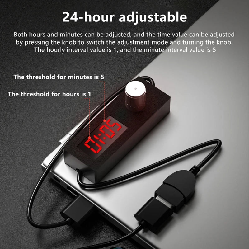 24H USB Countdown Timer Switch – Auto Shutdown for Home USB Timer Switch Axl