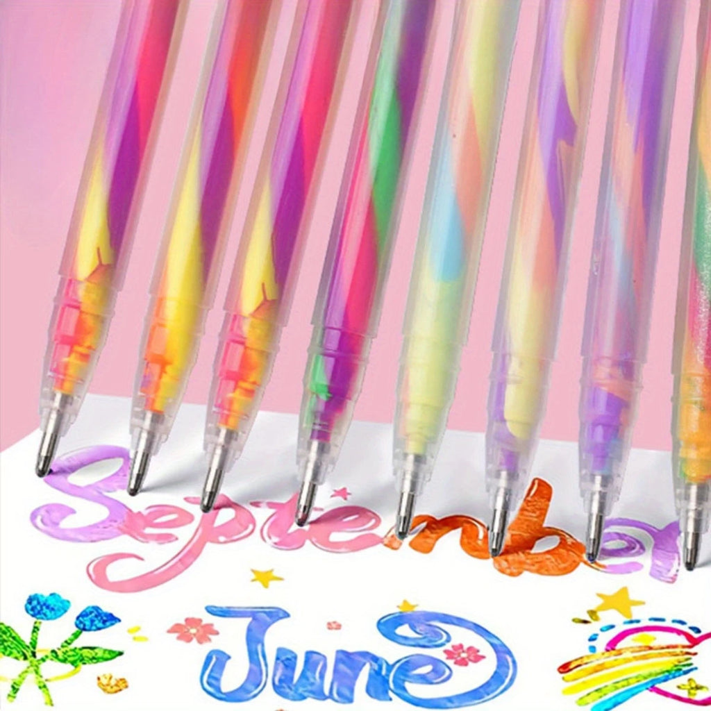 18-Piece Glitter Gel Highlighter Pens Set – 18 Vibrant Colors Glitter Gel Pen Set Axl
