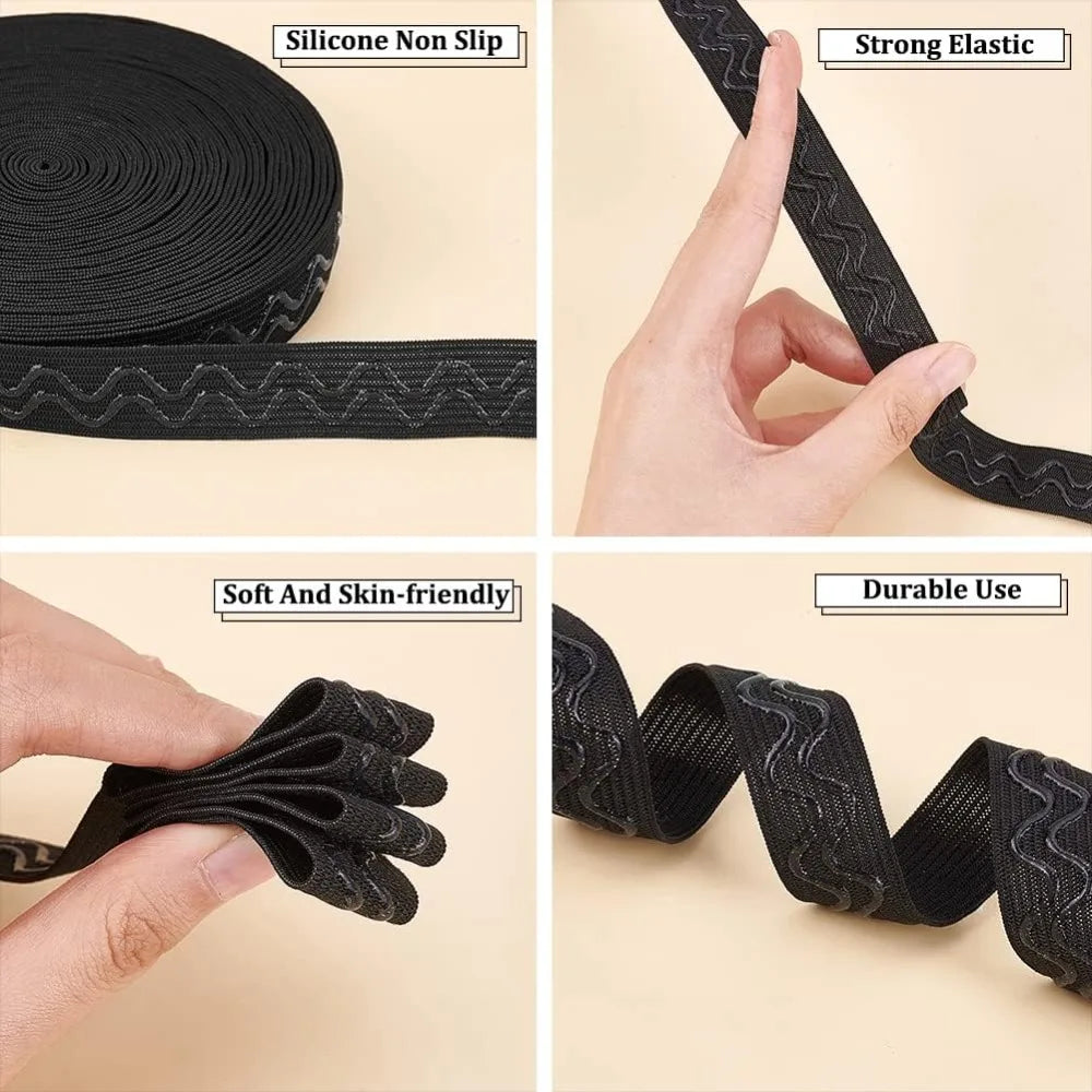 Non-Slip Silicone Elastic Band for Sewing 18.5mm – 10 Yards Sewing Elastic Band Axl