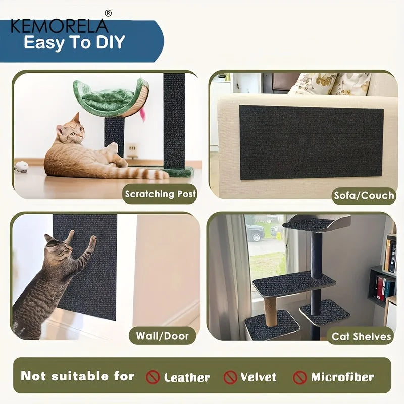 KEMORELA Cat Scratching Mat – Self-Adhesive Furniture Protector Cat Scratching Mat Axl