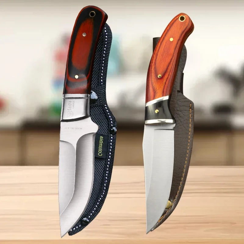 Stainless Steel Boning & Slicing Knife Set | Wood Handle Kitchen Knife Set Axl Knife BD