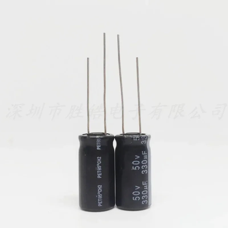 NioCen 50V 330uF Aluminum Electrolytic Capacitors 10x16mm Electrolytic Capacitor Axl