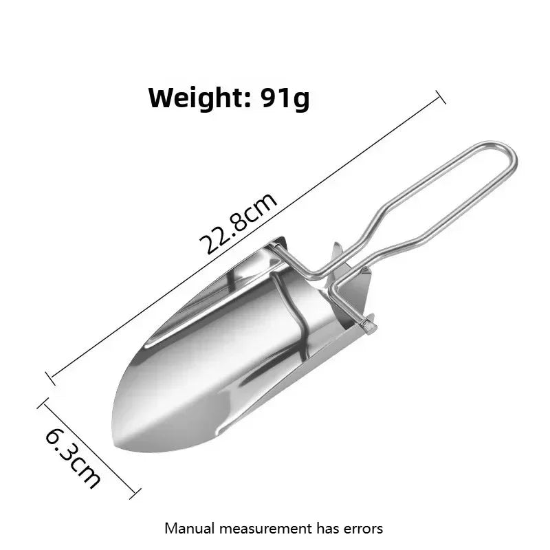 Folding Stainless Steel Garden Shovel – Portable Planting Tool Folding Garden Shovel Axl