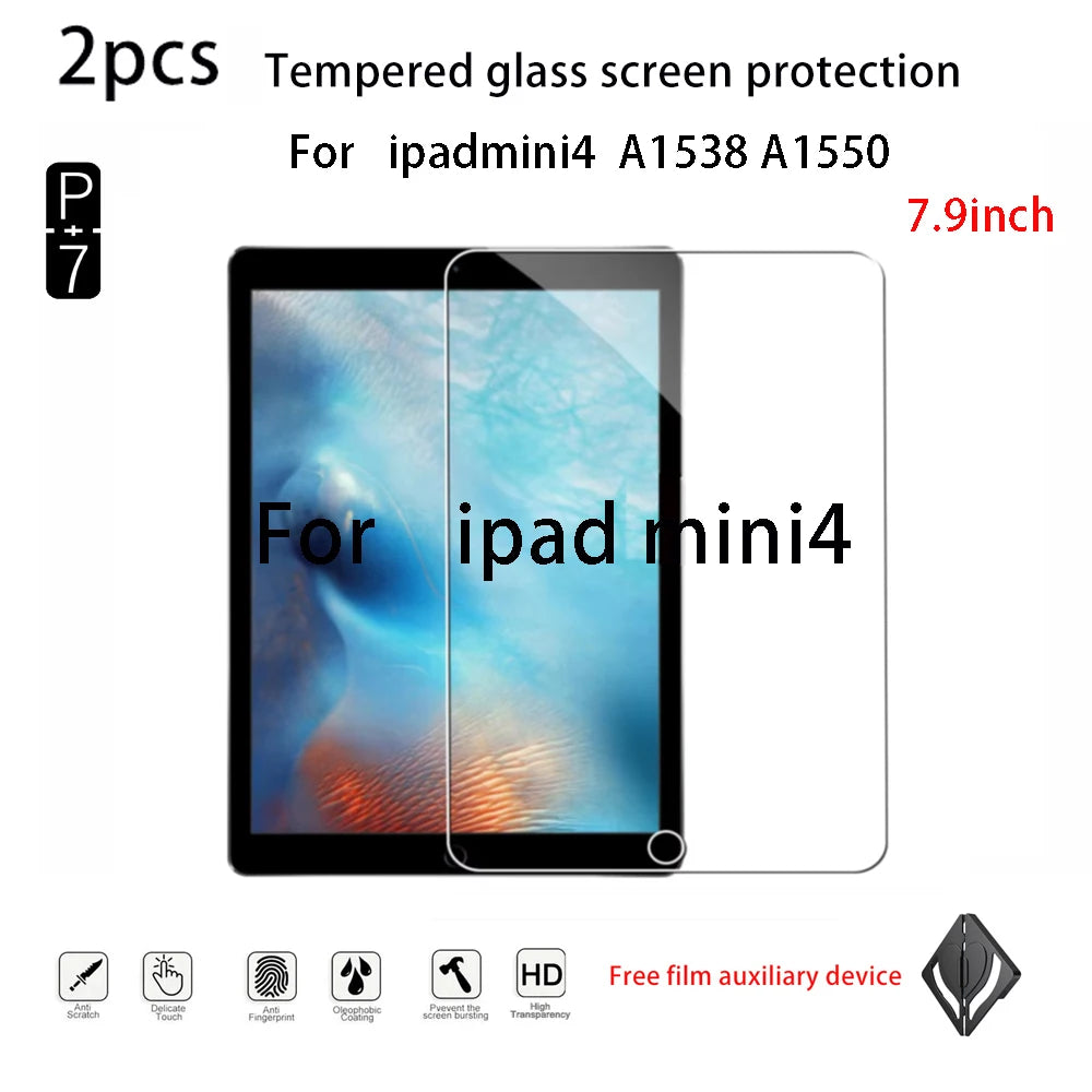 2-Pack HD Tempered Glass Screen Protector for iPad Mini 4/5/6/7 Tablet Screen Protector Axl ipad mini4 7.9inch