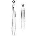 BBQ Tongs Set 9 & 12 Inch – Stainless Steel Silicone Food Clips BBQ Cooking Tongs Axl 2 PCS SET