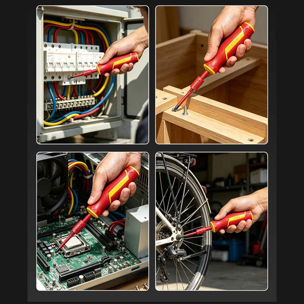 1000V Insulated Screwdriver Set – Magnetic Tips, 7 or 11 Pc Insulated Screwdriver Set Axl