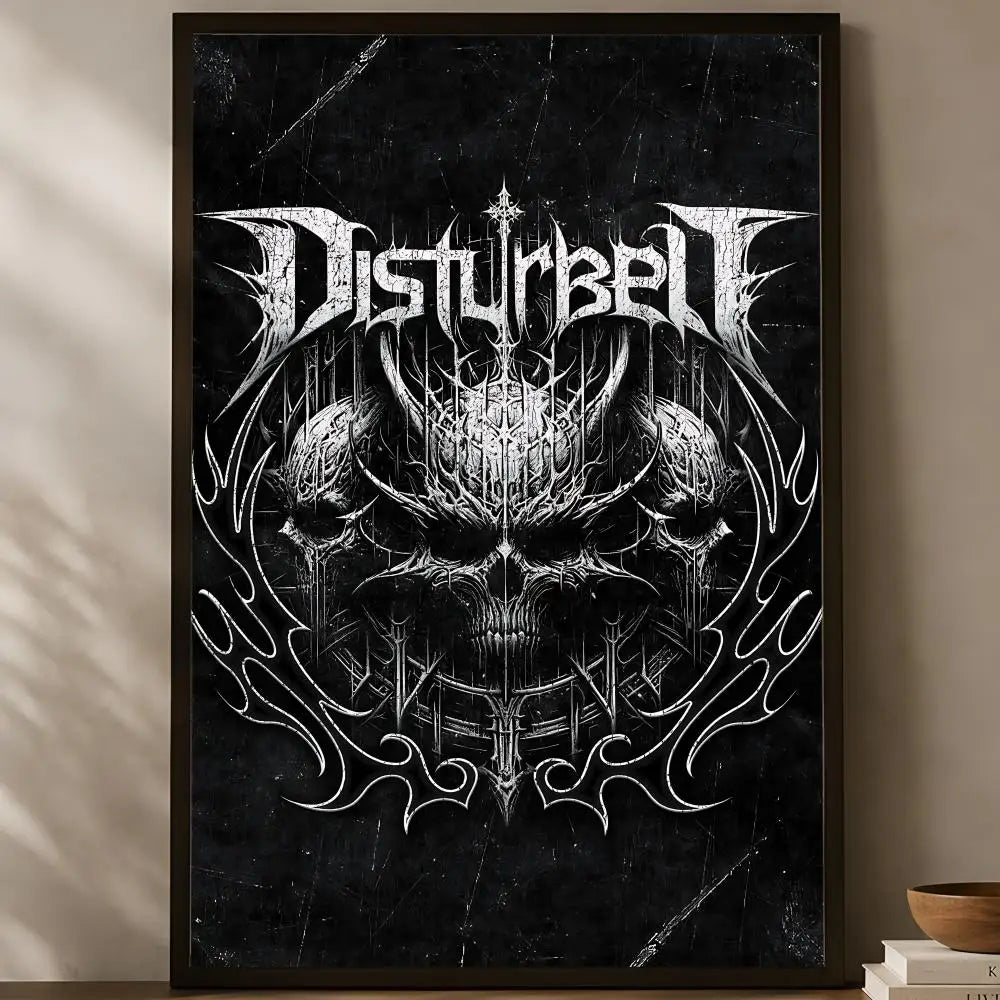 Disturbed Band Poster – Self-Stick HD Waterproof Wall Art Wall Art Poster Axl White12 60X90cmNoframe