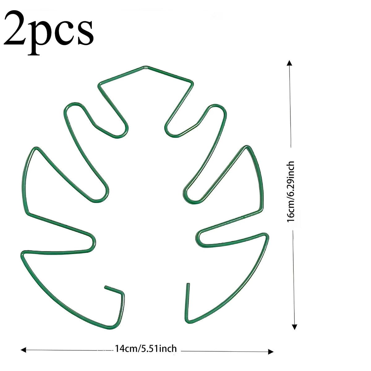 2-Pack Metal Monstera Plant Support Stakes with Bamboo Grip Plant Support Stakes Axl Green-2PCS