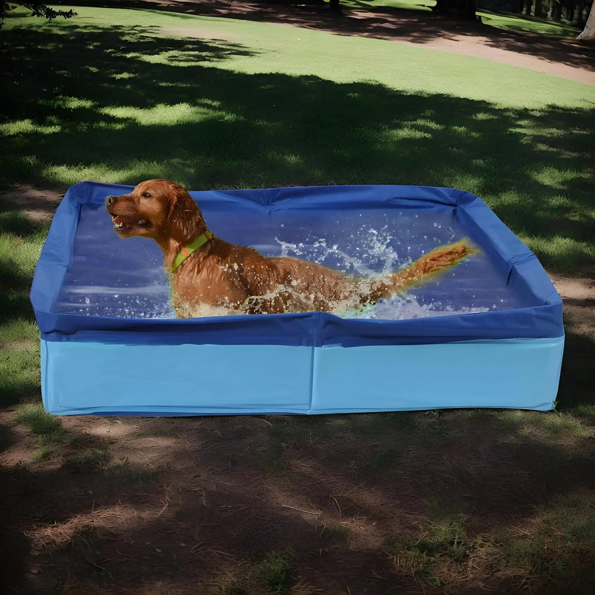 Foldable PVC Pet Pool – Dog & Cat Wading Bathing Tub 50x50cm Pet Wading Pool Axl